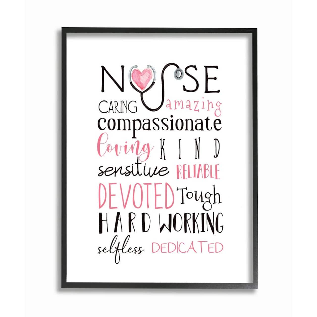 Stupell Industries Nurse Inspirational Description Healthcare Professional Gratitude Framed Wall Art